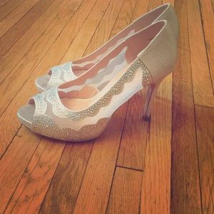 Dream Paris silver sparkly heels